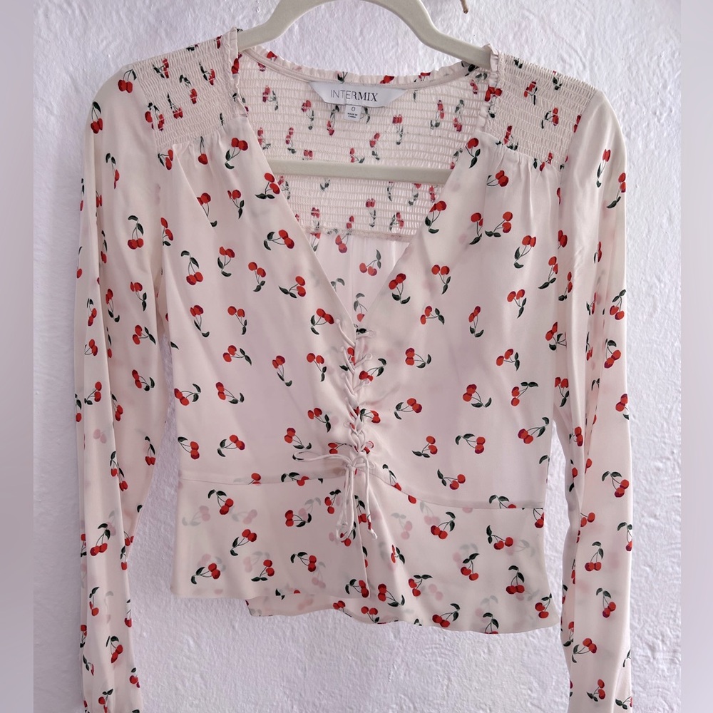 Sienna Cherry Print Blouse